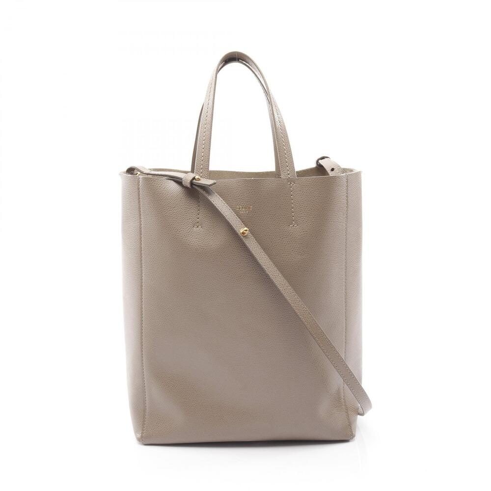 Celine Vertical Cabas Tote Bag Brown Leather